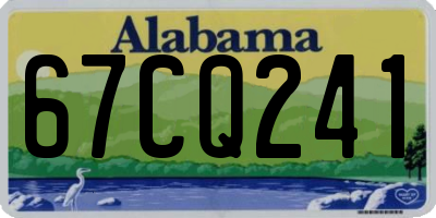 AL license plate 67CQ241