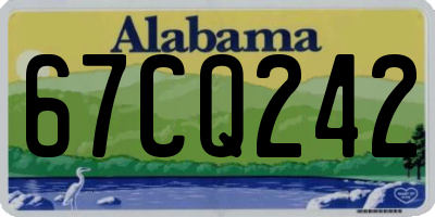 AL license plate 67CQ242