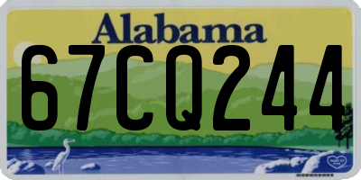 AL license plate 67CQ244