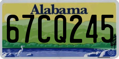 AL license plate 67CQ245