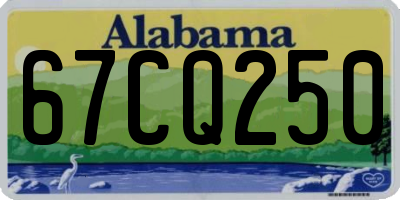 AL license plate 67CQ250
