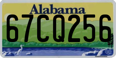 AL license plate 67CQ256
