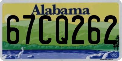 AL license plate 67CQ262