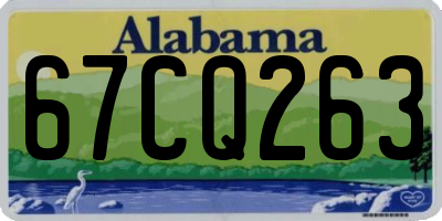 AL license plate 67CQ263