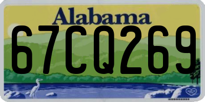 AL license plate 67CQ269