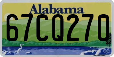 AL license plate 67CQ270