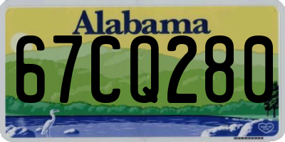 AL license plate 67CQ280