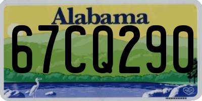 AL license plate 67CQ290
