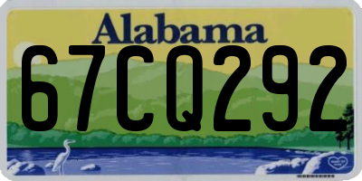 AL license plate 67CQ292