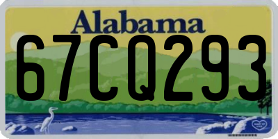 AL license plate 67CQ293