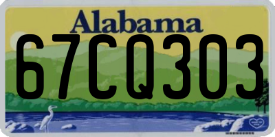 AL license plate 67CQ303