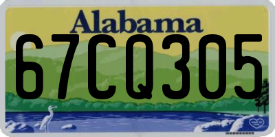 AL license plate 67CQ305