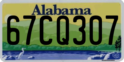AL license plate 67CQ307