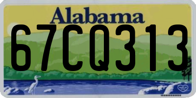 AL license plate 67CQ313