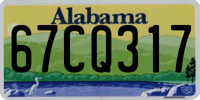 AL license plate 67CQ317