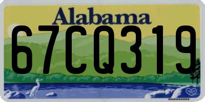 AL license plate 67CQ319
