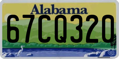 AL license plate 67CQ320