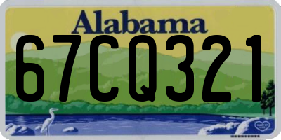 AL license plate 67CQ321