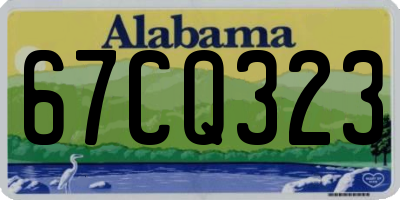 AL license plate 67CQ323