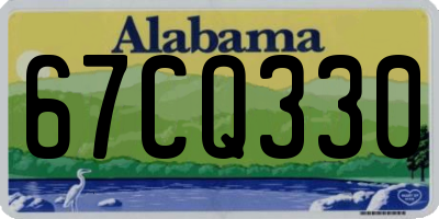 AL license plate 67CQ330