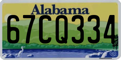 AL license plate 67CQ334