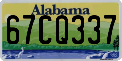 AL license plate 67CQ337