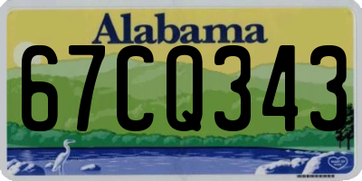 AL license plate 67CQ343