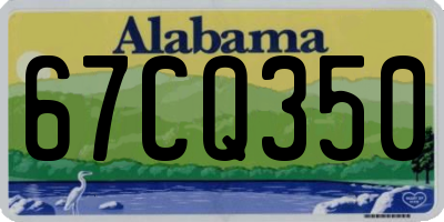 AL license plate 67CQ350