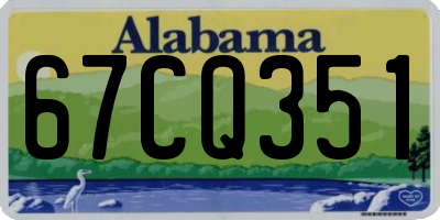 AL license plate 67CQ351