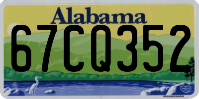 AL license plate 67CQ352