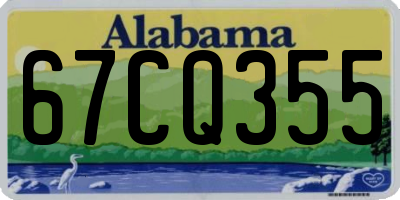 AL license plate 67CQ355