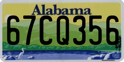 AL license plate 67CQ356