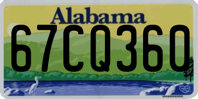 AL license plate 67CQ360