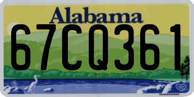 AL license plate 67CQ361