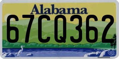AL license plate 67CQ362