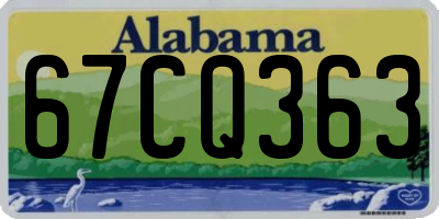 AL license plate 67CQ363
