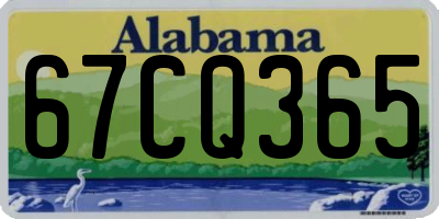 AL license plate 67CQ365