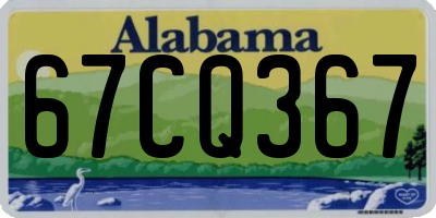 AL license plate 67CQ367