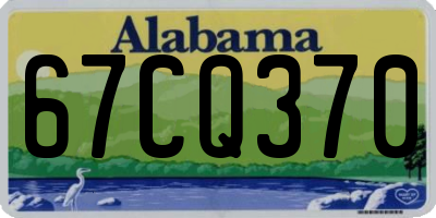 AL license plate 67CQ370
