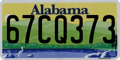 AL license plate 67CQ373