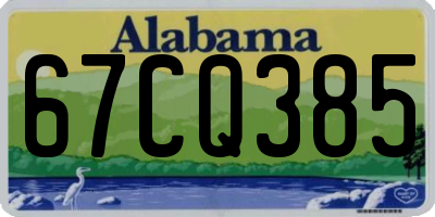 AL license plate 67CQ385