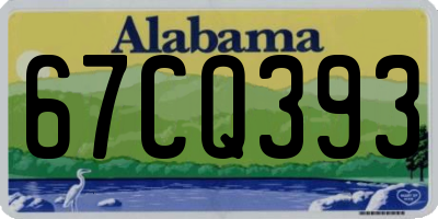 AL license plate 67CQ393