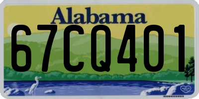 AL license plate 67CQ401