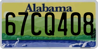 AL license plate 67CQ408