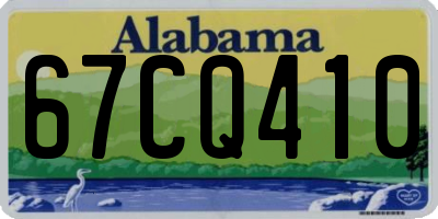 AL license plate 67CQ410