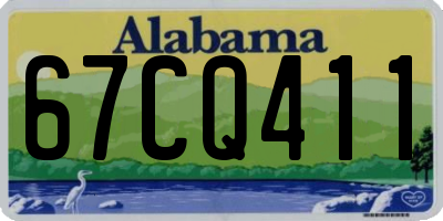 AL license plate 67CQ411