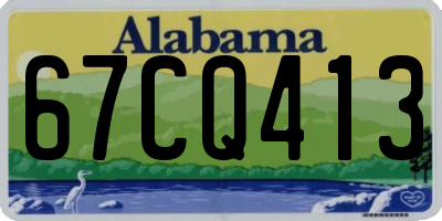 AL license plate 67CQ413