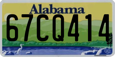 AL license plate 67CQ414