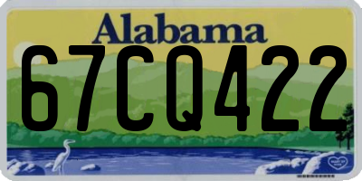 AL license plate 67CQ422