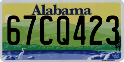 AL license plate 67CQ423